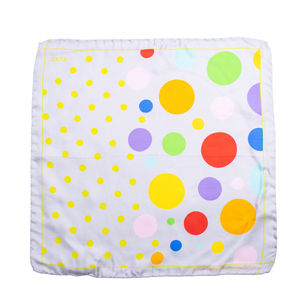 FEFE SILVER & MULTICOLOR PAISLEY POCKET SQUARE | MENS SIZE 32CM